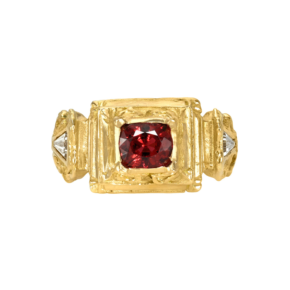 Spinel Temple Ring