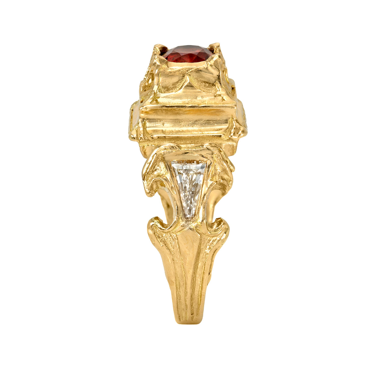 Spinel Temple Ring
